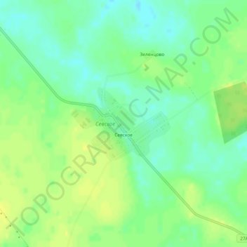 Севское topographic map, elevation, terrain