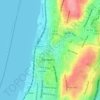 Getty Square topographic map, elevation, terrain