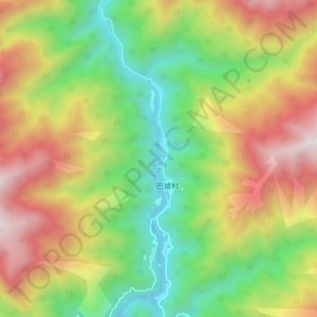 独龙江 topographic map, elevation, terrain