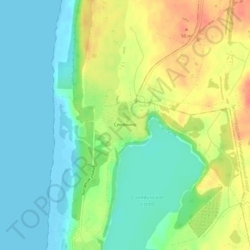 Синявино topographic map, elevation, terrain