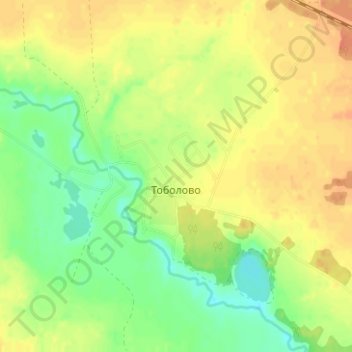 Тоболово topographic map, elevation, terrain