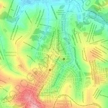 Praça Dr. Augusto Silva topographic map, elevation, terrain