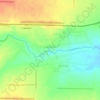 Сафарово topographic map, elevation, terrain