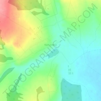 Кальтовка topographic map, elevation, terrain