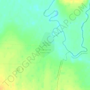 Подгорное Алексово topographic map, elevation, terrain