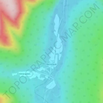 Весёлый topographic map, elevation, terrain