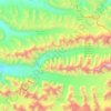 North Engilchek Glacier topographic map, elevation, terrain
