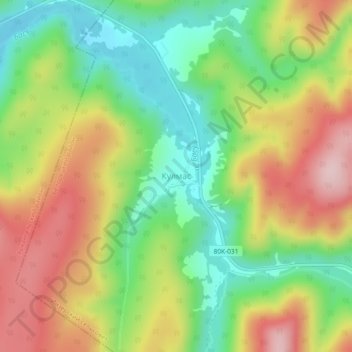 Кулмас topographic map, elevation, terrain