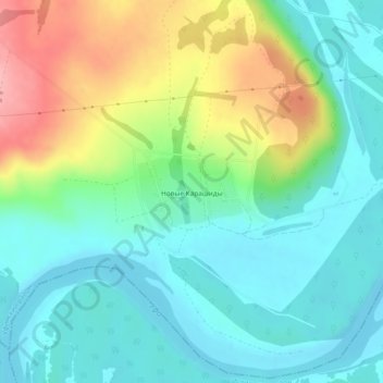 Новые Карашиды topographic map, elevation, terrain