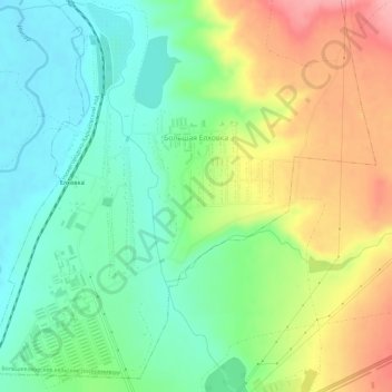 Большая Елховка topographic map, elevation, terrain