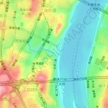 溉澜溪 topographic map, elevation, terrain