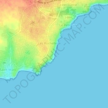 Port Charlotte topographic map, elevation, terrain