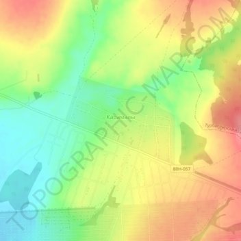 Карамалы topographic map, elevation, terrain