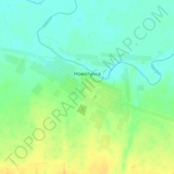 Новотулка topographic map, elevation, terrain