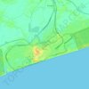 Puri topographic map, elevation, terrain