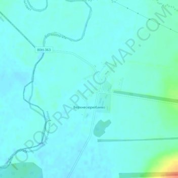 Верхнесюрюбаево topographic map, elevation, terrain