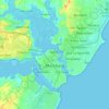 Mombasa topographic map, elevation, terrain