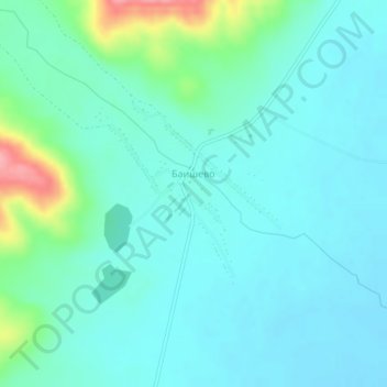 Баишево topographic map, elevation, terrain