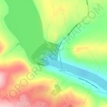 Вилюйская ГЭС topographic map, elevation, terrain