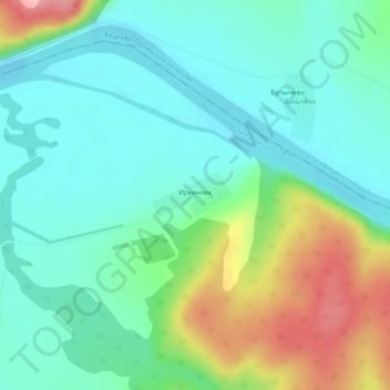 Иркенлек topographic map, elevation, terrain