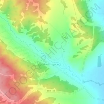 1-е Иткулово topographic map, elevation, terrain