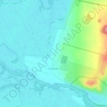 Чураево topographic map, elevation, terrain