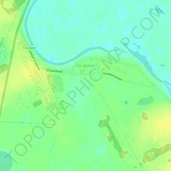 Гагарино topographic map, elevation, terrain