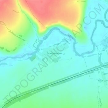 Татарская Айша topographic map, elevation, terrain