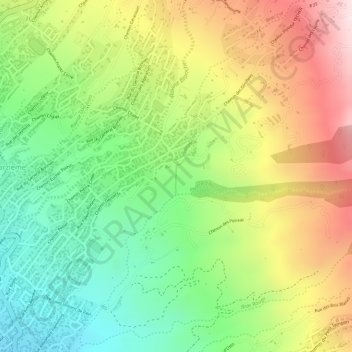 Bras Creux topographic map, elevation, terrain