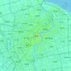 Shanghai topographic map, relief map, elevations map