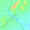 kazaure topographic map, elevation, relief