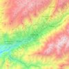 Mérida topographic map, relief map, elevations map