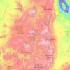 Amhara Region topographic map, elevation, relief