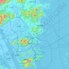 Zhuhai topographic map, relief map, elevations map