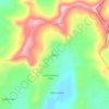 Cauca topographic map, elevation, relief