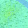 Pudong topographic map, relief map, elevations map