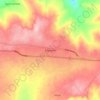 Ekpoma topographic map, elevation, relief