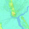 Yangon topographic map, elevation, relief