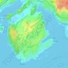Telemark topographic map, elevation, relief