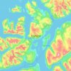 Kvaløya topographic map, relief map, elevations map