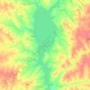 Kainji Lake topographic map, elevation, relief