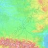Midi-Pyrénées topographic map, elevation, relief