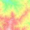 Bakori topographic map, elevation, relief