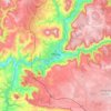 Millau topographic map, elevation, relief