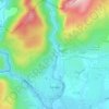 Ganges topographic map, elevation, relief