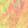 Kunming topographic map, elevation, relief