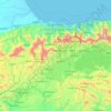 Carabobo topographic map, relief map, elevations map