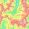 Zermatt topographic map, elevation, relief
