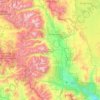 Chaffee County topographic map, elevation, relief