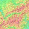 Valais/Wallis topographic map, elevation, relief